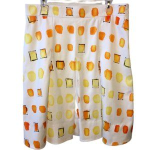 Akris Punto Skirt Pleated Cotton Cream Yellow Orange 12